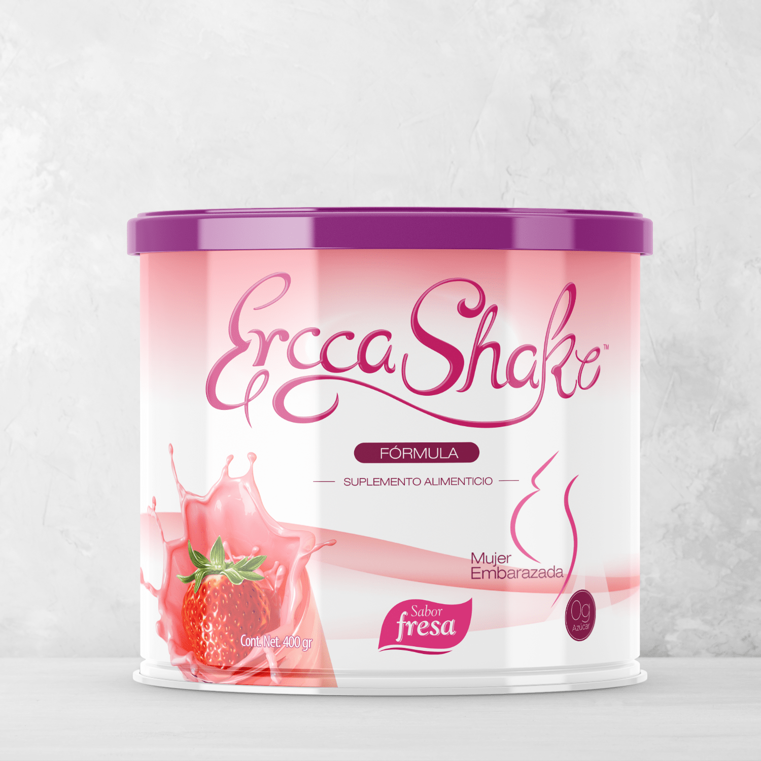 Diseño gráfico de Envase Ercca Shake