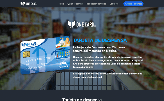 Portafolio Desarrollo Web OneCard