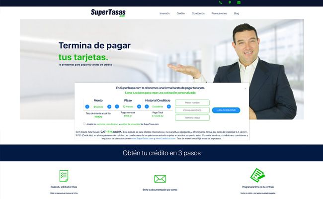 Portafolio Desarrollo Web Super Tasas